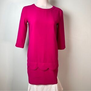 Kate Spade Pink Demi Shift Dress - Scallop Hem - Women's Size 2
